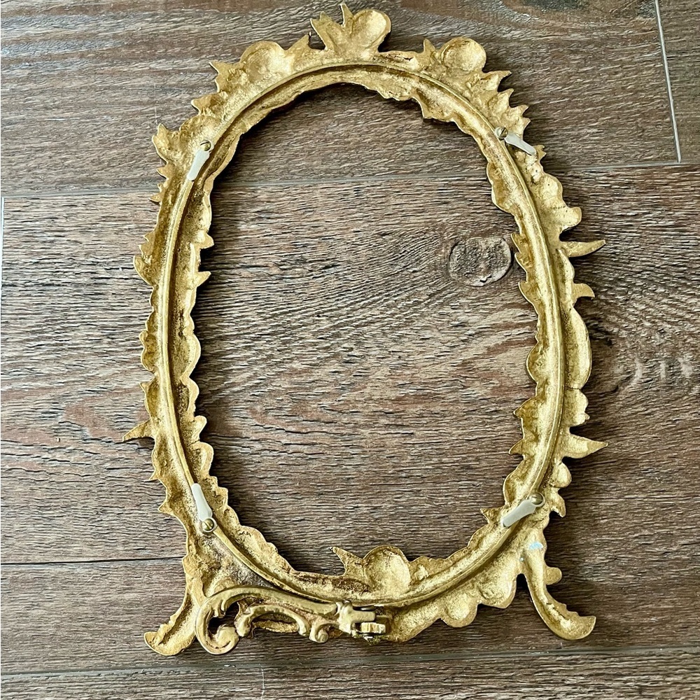 Gold Color Ornate Oval Picture Frame 8/12 inches - Picture 11 of 13